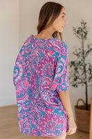 Essential Blouse in Purple Paisley