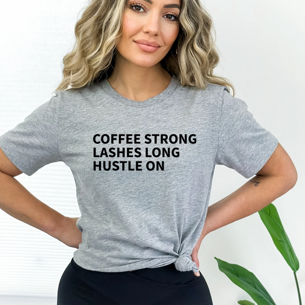 Coffee strong lashes on