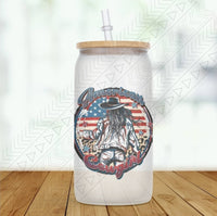 American Cowgirl Glass Can