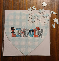 Valentines Name Heart Puzzle Boy