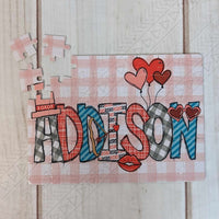 Valentines Name Rectangle Puzzle